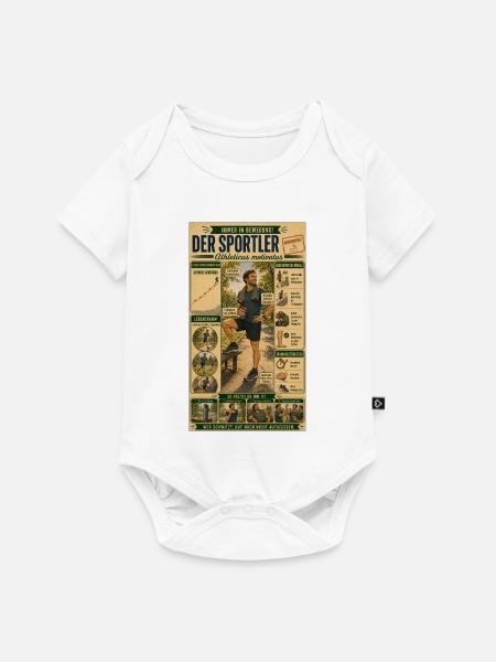 Der Sportler – Immer in Bewegung - Baby Premium Kurzarmbody - Weiß