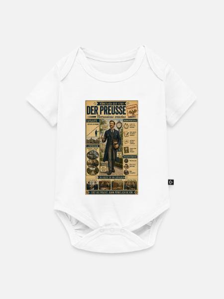Der Preuße – Pünktlich und pflichtbewusst - Baby Premium Kurzarmbody - Weiß