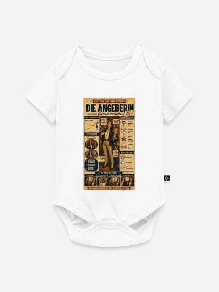 Die Angeberin – Eigenwerbung inklusive - Baby Premium Kurzarmbody - Weiß