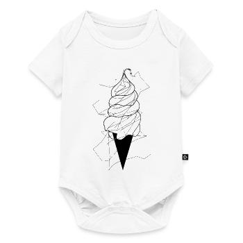Eiscreme Line Art - Baby Premium short-sleeve bodysuit - white - Front