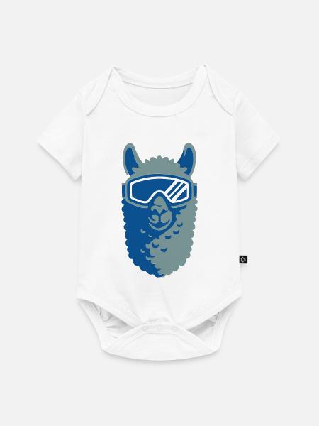 alpaka-skibrille- - Baby Premium Kurzarmbody - Weiß