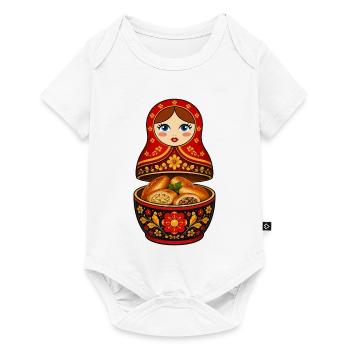 Matroschka Piroschki Russland Russische Küche  - Baby Premium Kurzarmbody - Weiß - Vorne