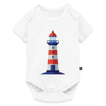Leuchtturm - Baby Premium Kurzarmbody - Weiß - Vorne