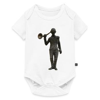 Statue mit Hörrohr - Baby Premium Kurzarmbody - Weiß - Vorne