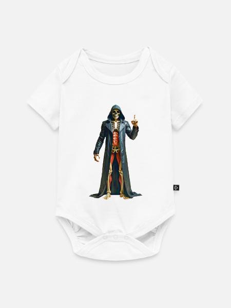 Skelett Halloween - Baby Premium Kurzarmbody - Weiß