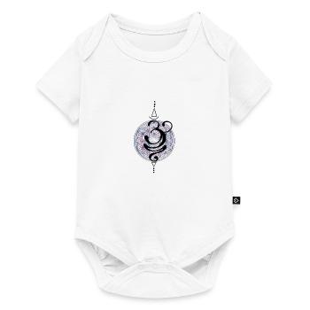 Om symbol with flower of life - Baby Premium short-sleeve bodysuit - white - Front