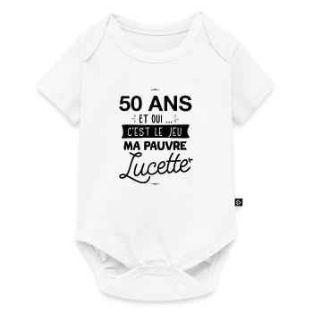 50 ans c'est le jeu ma pauvre Lucette - Body à manches courtes Premium Bébé - blanc - Devant