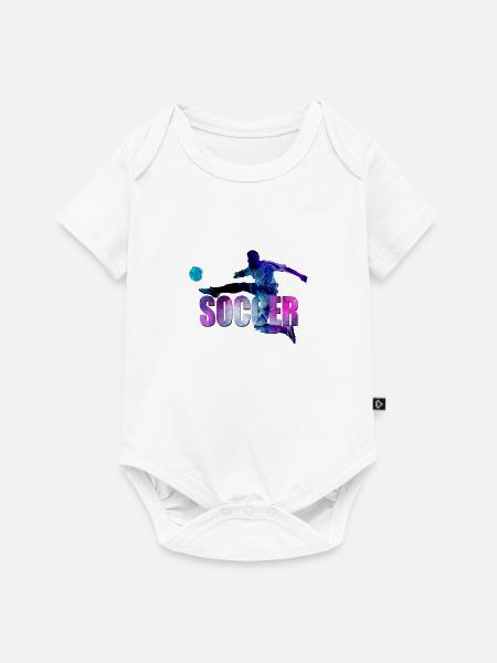 Soccer - Baby Premium Kurzarmbody - Weiß