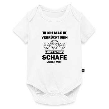 Meine Schafe lieben mich Bauer Geschenk Schäfer - Baby Premium Kurzarmbody - Weiß - Vorne