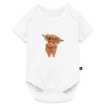 Cow Farmer Gift Scottish Highland Cattle - Baby Premium short-sleeve bodysuit - white - Front