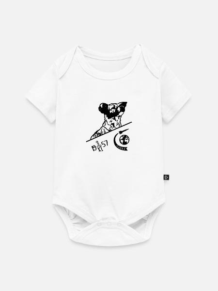 1957 Laika kyrillisch Soviet Communism Gagarin - Baby Premium Kurzarmbody - Weiß