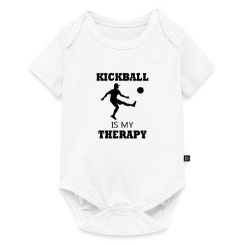 Kickball as Therapy Funny Quote Ball Sports - Baby Premium short-sleeve bodysuit - white - Front