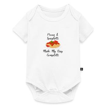 Spaghetti Make Me Completti Ironic Pasta Zitat - Baby Premium Kurzarmbody - Weiß - Vorne