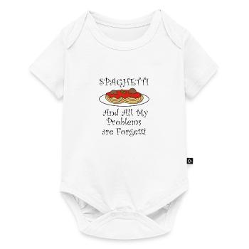 Italian Food Ironic Quote Spaghetti Problems - Baby Premium short-sleeve bodysuit - white - Front