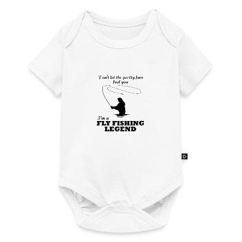 Fly Fishing Ironic Quote Fisherwoman Trout - Baby Premium short-sleeve bodysuit - white - Front