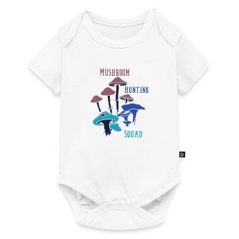 Mushroom Hunting Funny Saying Nature Vegetables - Baby Premium short-sleeve bodysuit - white - Front
