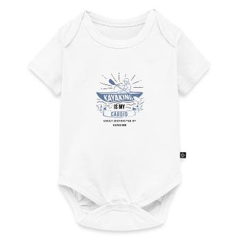 Faire du kayak en tant que canoë cardio, sports - Body à manches courtes Premium Bébé - blanc - Devant