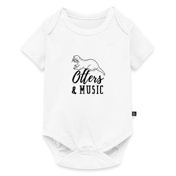 Musicien clé de musique, animaux de la forêt et - Body à manches courtes Premium Bébé - blanc - Devant