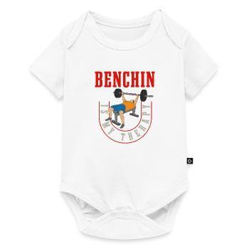 Benchin als Therapie Lustiges - Baby Premium Kurzarmbody - Weiß - Vorne