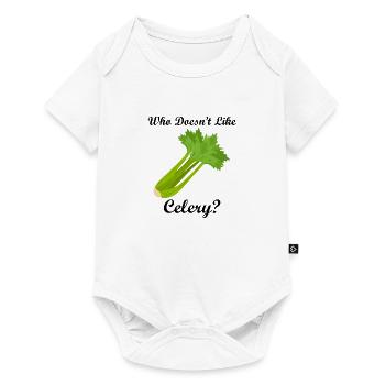 Eating Celery Ironic Saying Vegetables Food - Baby Premium short-sleeve bodysuit - white - Front