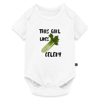 Alimentation saine Citation ironique Celery Lover - Body à manches courtes Premium Bébé - blanc - Devant