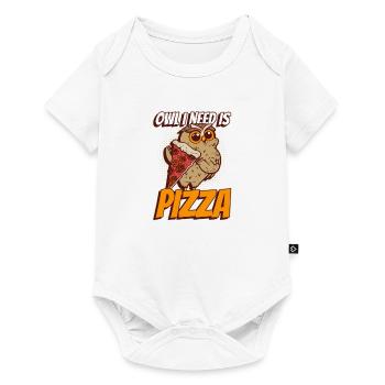 Owl I Need Pizza Funny Hobby Chef Wildlife Owls - Baby Premium short-sleeve bodysuit - white - Front