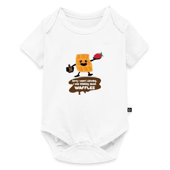Thinking About Eating Waffles Syrup Cute Waffle - Baby Premium short-sleeve bodysuit - white - Front