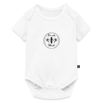Retro Sarasota Florida Beach Surfing Fan Vacances - Body à manches courtes Premium Bébé - blanc - Devant