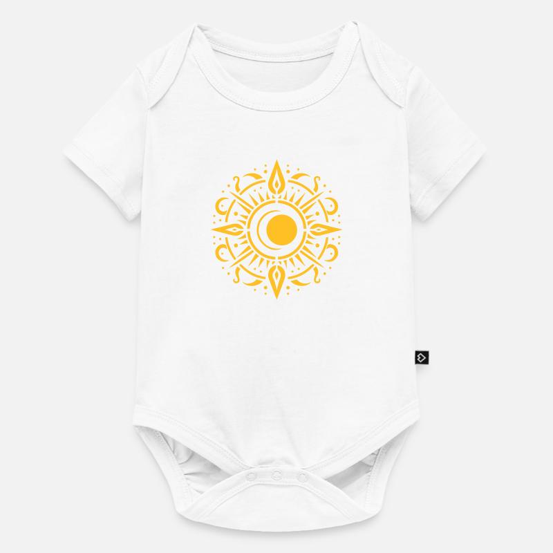 Soleil et Lune - décoration ancienne - Body à manches courtes Premium Bébé - blanc