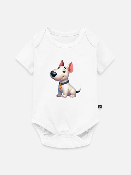 Bullterrier - Baby Premium Kurzarmbody - Weiß