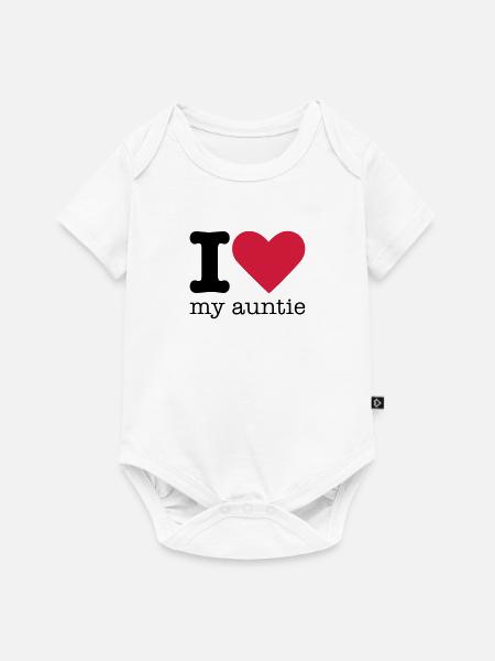 I Love My Auntie - Body à manches courtes Premium Bébé - blanc