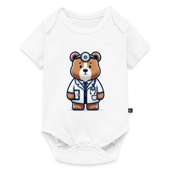 Cute Bear Doctor - Baby Premium short-sleeve bodysuit - white - Front