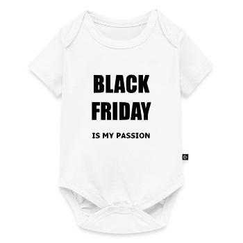 Black Friday Shoppingqueen - Baby Premium Kurzarmbody - Weiß - Vorne