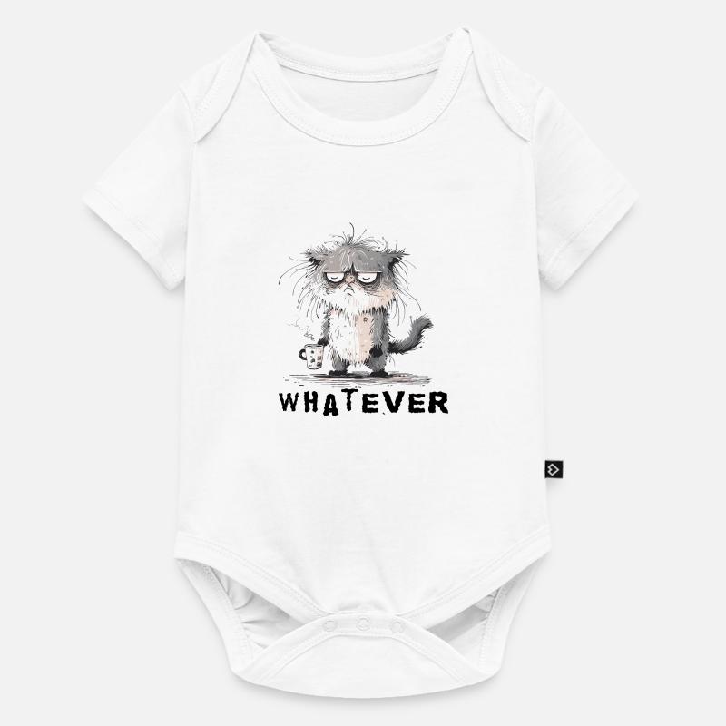 Chat grincheux - Body à manches courtes Premium Bébé - blanc