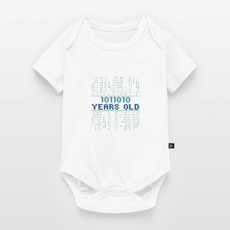 90e anniversaire 90 ans codeur de code binaire Body à manches courtes Premium Bébé