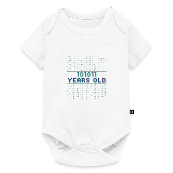 43ème anniversaire 43 ans Code binaire Informatique - Body à manches courtes Premium Bébé - blanc - Devant
