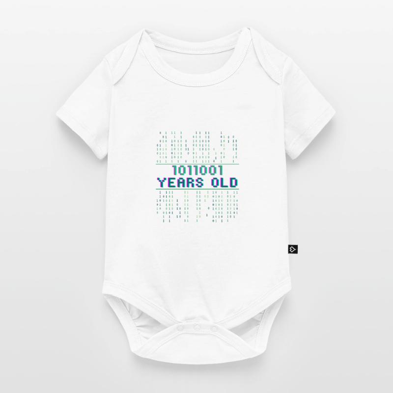 89th Birthday 89 years old Binary Code Coder Baby Premium short-sleeve bodysuit