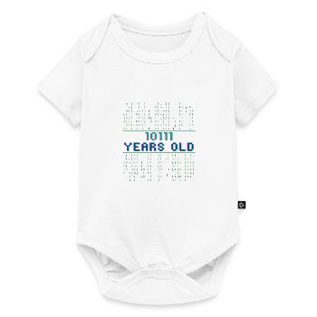23. Geburtstag 23 Jahre alt Binärcode Coder - Baby Premium Kurzarmbody - Weiß - Vorne