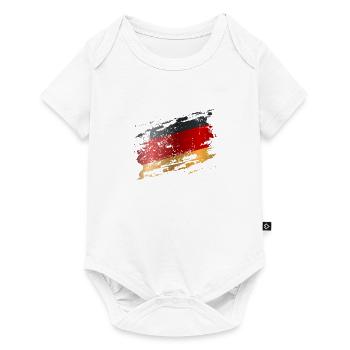 Drapeau Allemagne Drapeau allemand utilisé look home - Body à manches courtes Premium Bébé - blanc - Devant