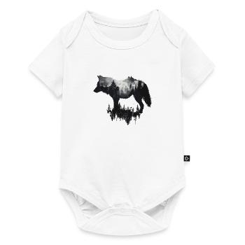 Wolf Wild Wolves Wilderness Howling Forest - Baby Premium short-sleeve bodysuit - white - Front