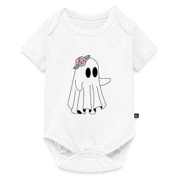 Joyeux Halloween fantômes amour - Body à manches courtes Premium Bébé - blanc - Devant