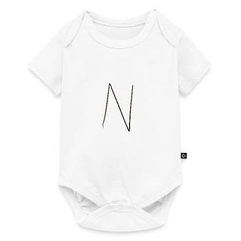 Lettre Mot - Body à manches courtes Premium Bébé - blanc - Devant