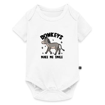 Farm Animal Donkey Cute Mule Nature - Baby Premium short-sleeve bodysuit - white - Front