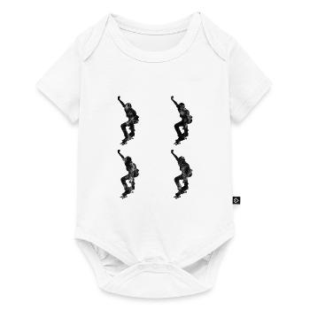 Skateboarder Skateboard Skater Skate Skateing - Baby Premium short-sleeve bodysuit - white - Front