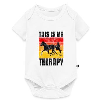 This is my therapy Trotting Harness Width Retro - Baby Premium short-sleeve bodysuit - white - Front