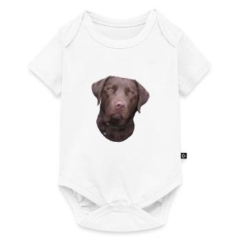 Labrador Kopf - Baby Premium Kurzarmbody - Weiß - Vorne