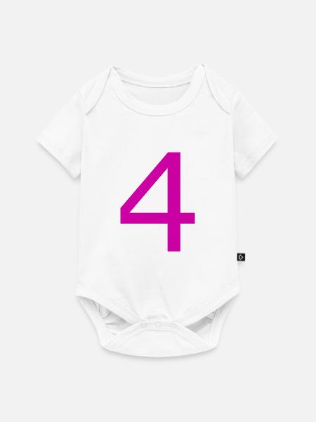 4 - Baby Premium Kurzarmbody - Weiß