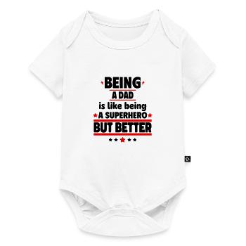 Being a dad is better than a superhero - Baby Premium short-sleeve bodysuit - white - Front