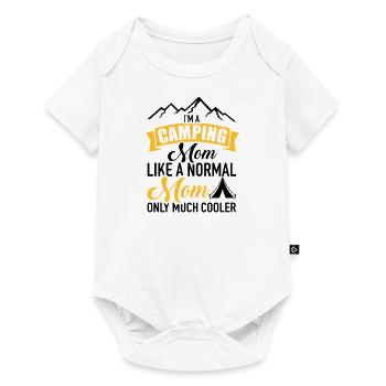 Camping - Baby Premium Kurzarmbody - Weiß - Vorne