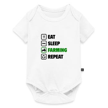 Eat, sleep, farm, repeat - Baby Premium short-sleeve bodysuit - white - Front